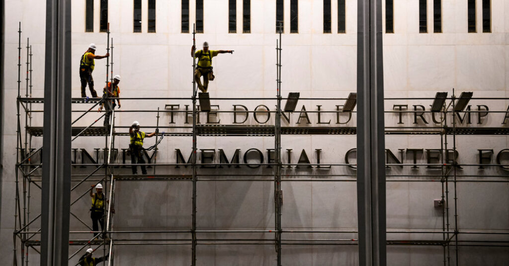 Kennedy Center Begins Removing Trump’s Name From Facade