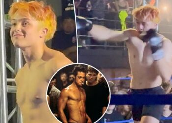 Knox Jolie-Pitt, 17, channels dad Brad Pitt’s ‘Fight Club’ energy in Muay Thai showdown