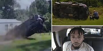 Horrifying moment car flips off road, flinging 4-month-old from vehicle in high-speed chase: video