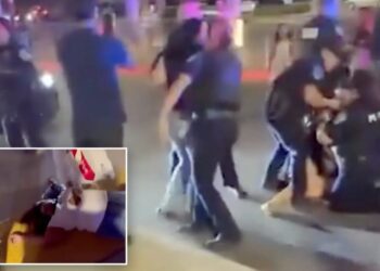 Wild scuffle involving cops, graduates, parents breaks out after California HS graduation ceremony as 4 arrested