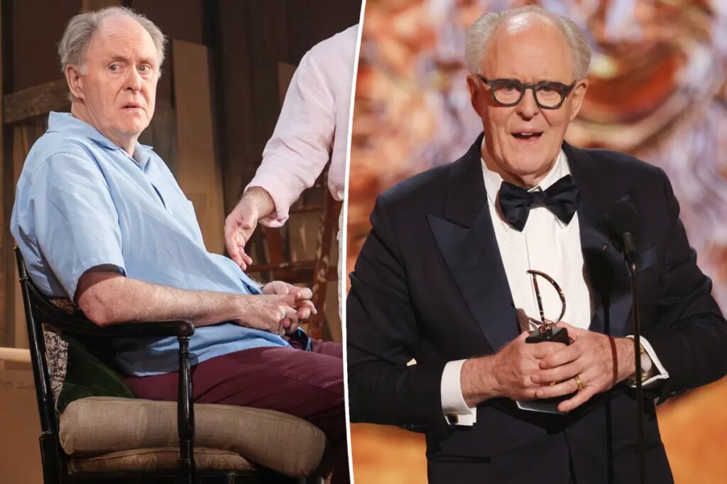 John Lithgow, 80, celebrates making Tony Award history as oldest male actor winner with emotional speech