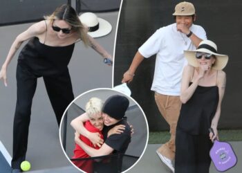 Angelina Jolie plays pickleball with her kids in playful pics