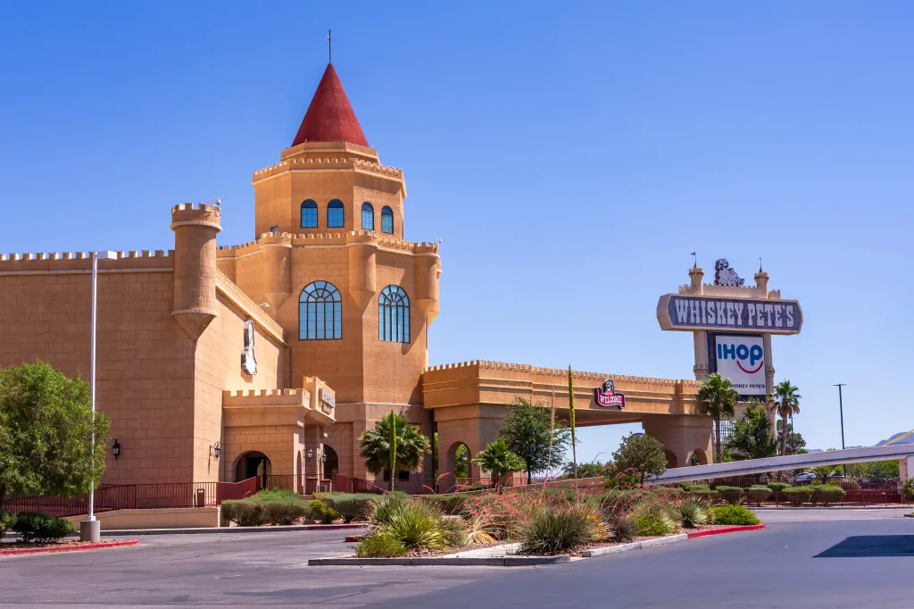 Whiskey Pete's Hotel and Casino in Primm, Nevada, featuring a prominent 