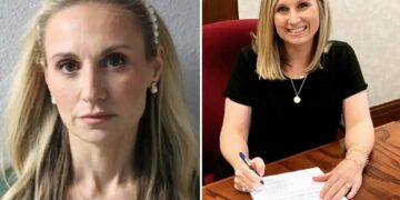 Poker-faced ex-mayor Misty Roberts shuns press, awaits fate for sex with son’s teen pal at boozy bash