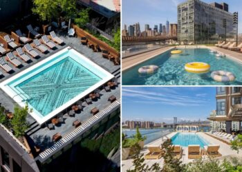 Bigger and better pools are coming to luxury NYC rentals — luring tenants with resort-style hangouts
