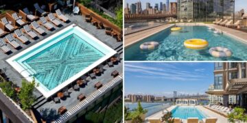 Bigger and better pools are coming to luxury NYC rentals — luring tenants with resort-style hangouts