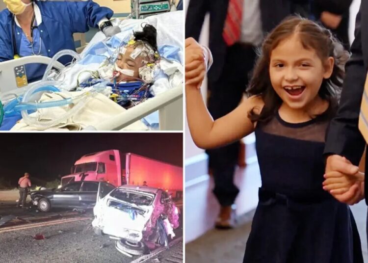 California 7-year-old left with half a skull after crash involving undocumented truck driver shares touching moment with Trump’s top brass