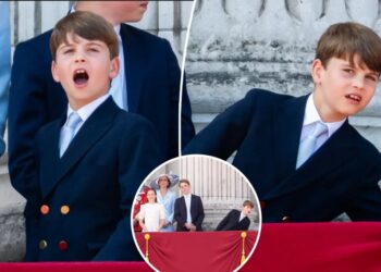 Prince Louis steals the show yet again with cheeky Trooping the Colour antics