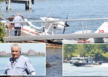 NYC pilot, passenger rescued after wave slams seaplane near Throggs Neck Bridge