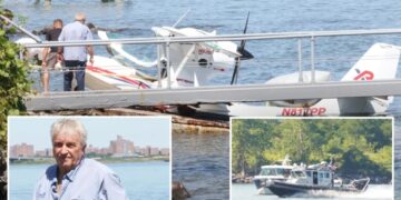NYC pilot, passenger rescued after wave slams seaplane near Throggs Neck Bridge