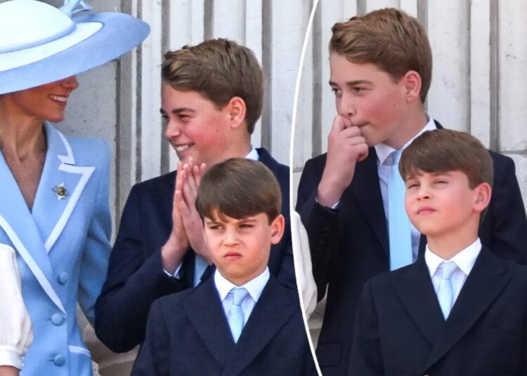 Prince George fights off sneeze during national anthem, cracks up with mom Kate Middleton