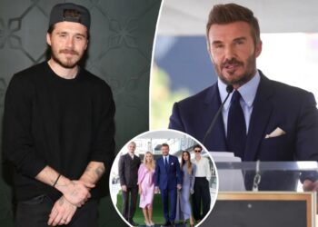 David Beckham shuts down interview question about son Brooklyn as family feud rages on