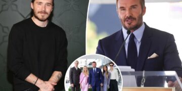 David Beckham shuts down interview question about son Brooklyn as family feud rages on