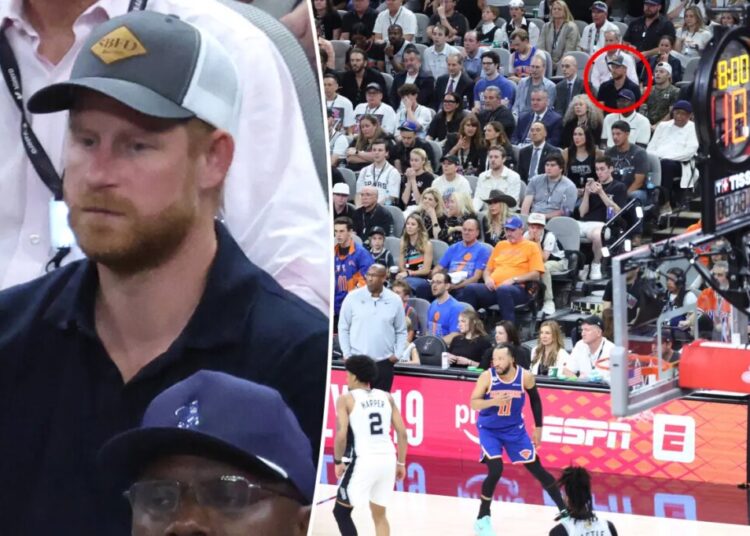 Prince Harry relegated to 8th row at Knicks vs. Spurs game — while celebs sit courtside