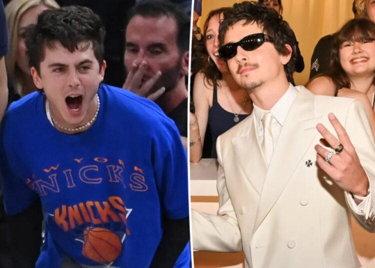 Timothée Chalamet shades the Oscars while celebrating Knicks’ historic NBA championship