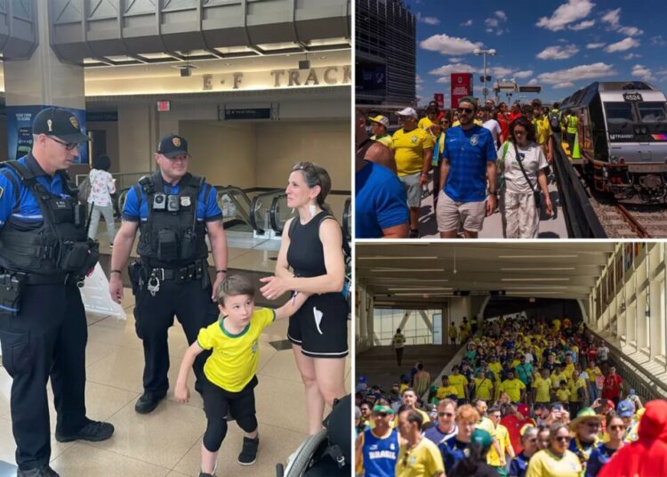 NJ Transit touts bizarre ‘feel-good’ World Cup story after mom and son missed train to MetLife amid travel chaos