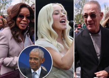 Obama’s Presidential Center opening ceremony has star-studded turnout with Tom Hanks, Oprah, Christina Aguilera and more