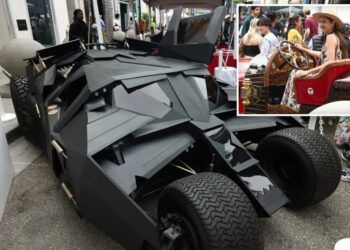 Supercar showdown on Rodeo Drive as the Batmobile lines up with world’s rarest (and most expensive) racers