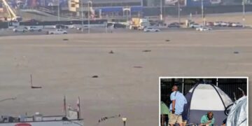 Iconic Santa Monica beach turns into ‘sleeping bag city’ at sunrise — as locals erupt
