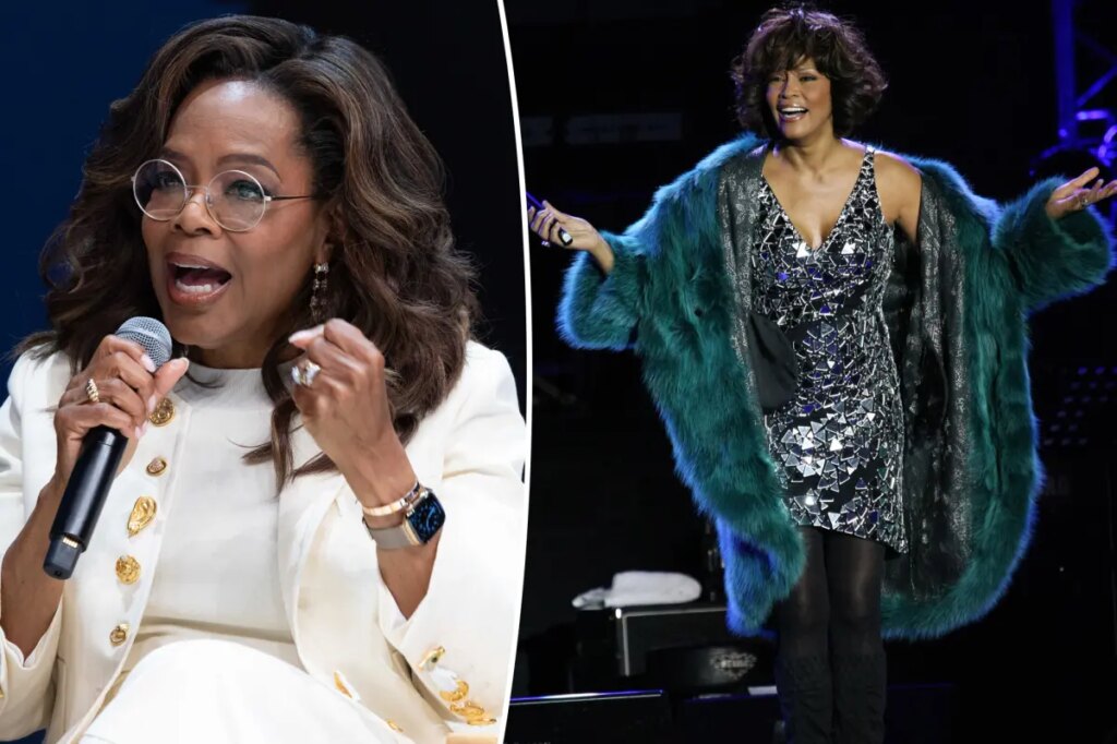 Oprah reveals secret Whitney Houston stage fall she fought to keep hidden