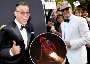 Inside the wild, black-tie ‘Jackass’ premiere with lewd pasta, outrageous drone show and ‘butt-shaped’ ice luge