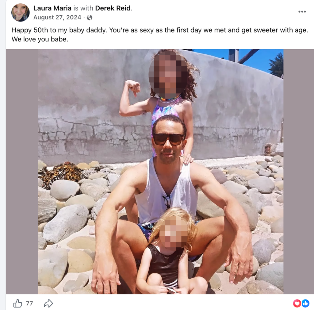 Laura Pinho, Dere Reid, kids