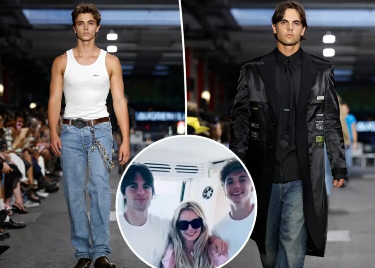 Britney Spears’ sons make runway debut at Paris Fashion Week