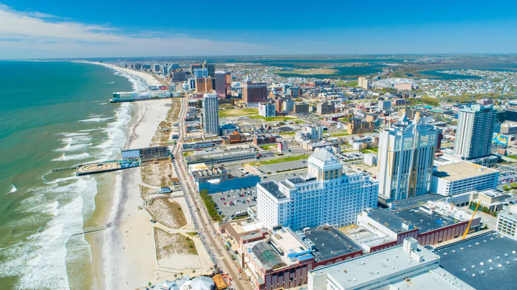 An aerial view of Atlantic City 