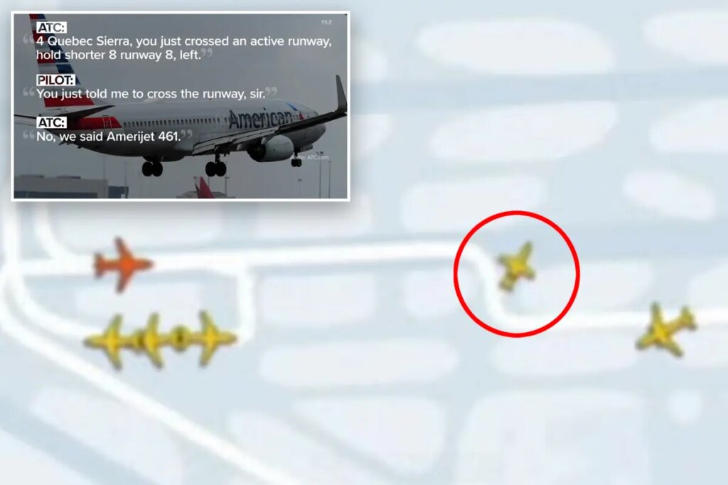 American Airlines plane forced to abort takeoff after another jet veers onto same runway at Miami airport