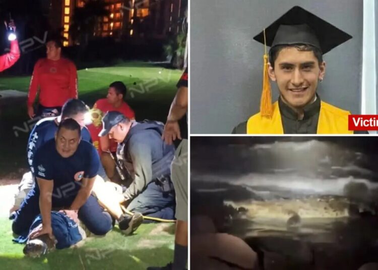 Victim of horrific crocodile attack in beloved resort town revealed — as new pictures show the 12ft beast