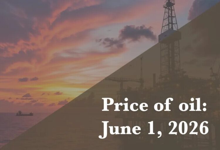 Current price of oil as of June 1, 2026