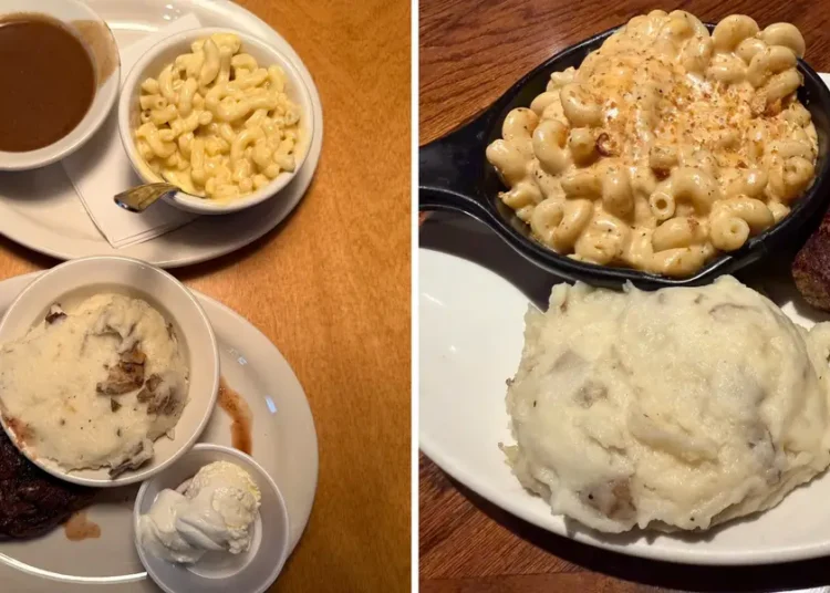 I ordered the same meal at Texas Roadhouse and Outback Steakhouse. The winning chain had lower prices and better bread.