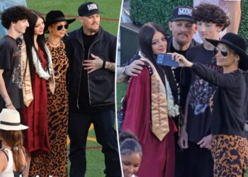 Nicole Richie and Benji Madden celebrate daughter Kate’s high school graduation with rarely seen son Sparrow