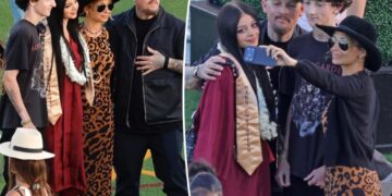 Nicole Richie and Benji Madden celebrate daughter Kate’s high school graduation with rarely seen son Sparrow
