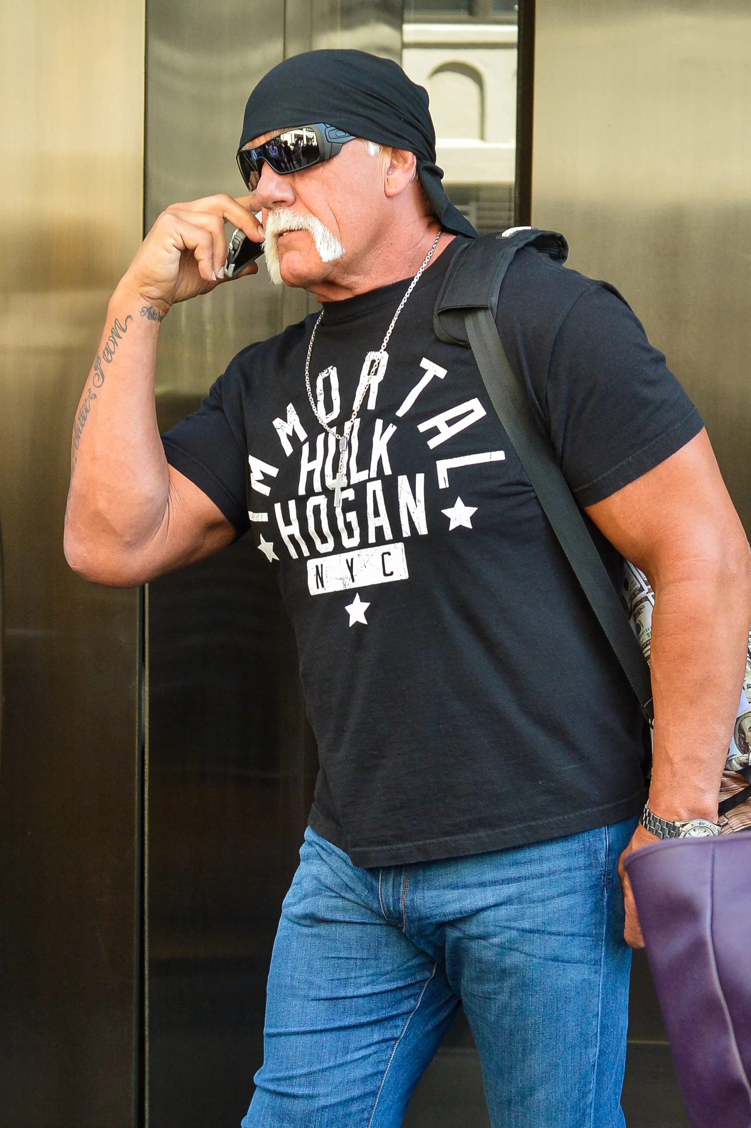 Hulk Hogan seen departing the Jacob Javits Center.