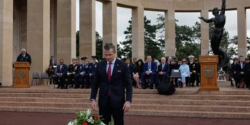 During D-Day speech in France, Hegseth invokes immigration and says ‘When will European capitals do something about that invasion?’