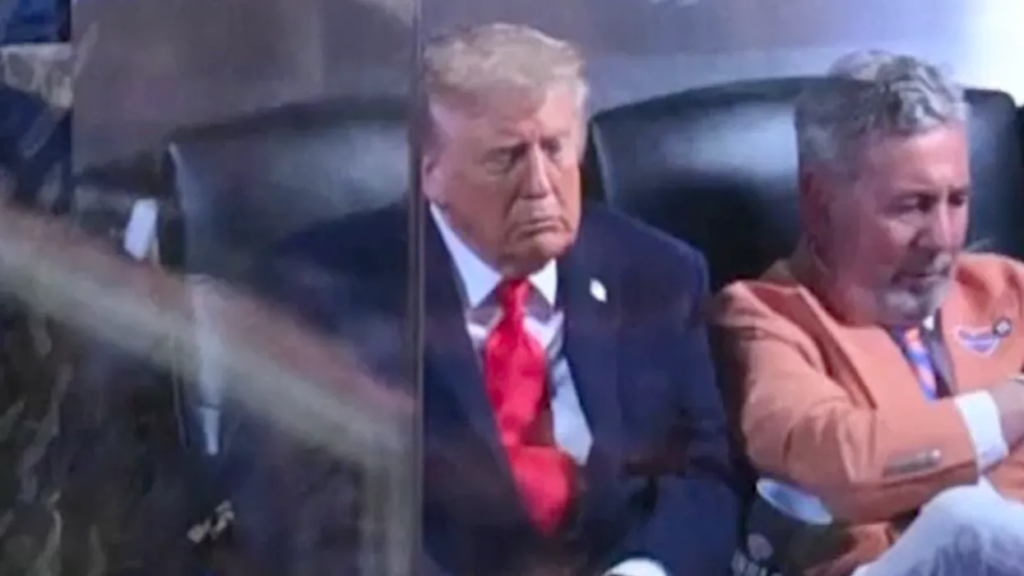 ‘Did he fall asleep?’ Morning Joe host calls out Trump for napping at NBA game