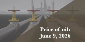 Current price of oil as of June 9, 2026
