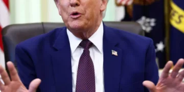 Historians pull apart Trump’s ‘skewed narrative’ on presidential walk of fame