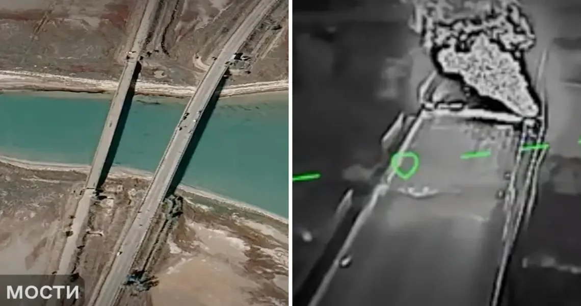 Ukrainian troops are crippling Russia’s supply bridges by slamming drones repeatedly into the asphalt