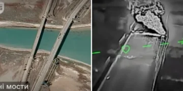 Ukrainian troops are crippling Russia’s supply bridges by slamming drones repeatedly into the asphalt