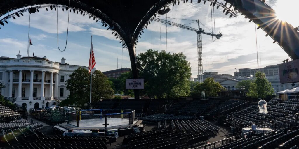 The real star of the UFC fight at the White House may be the Claw: a behemoth cage constructed for the Octagon