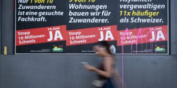 Early vote tally shows Switzerland rejecting bid to cap population at 10 million, a proposal dubbed the ‘Swiss Brexit’