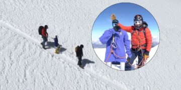 Humanoid Robot Preparing to Climb Mount Everest