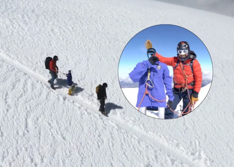 Humanoid Robot Preparing to Climb Mount Everest