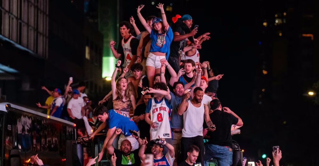Photos: Knicks Fans Celebrate Their NBA Championship