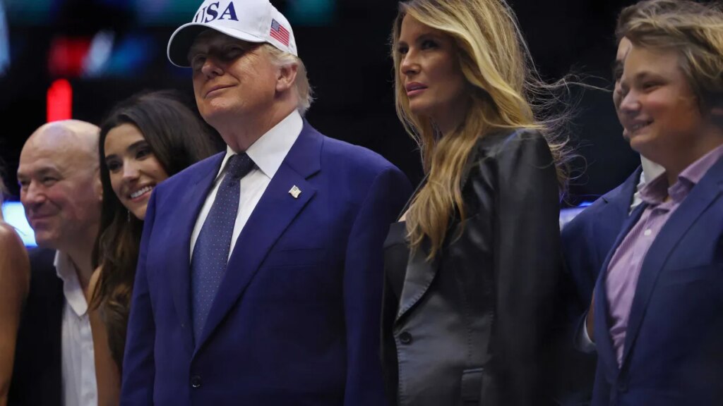 Trump caught smiling after UFC fighter drops shocking remark about Michelle Obama: report