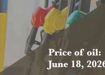 Current price of oil as of June 18, 2026