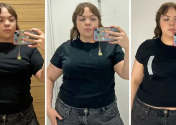 I tried on T-shirts at Gap, Banana Republic, and Old Navy. My favorite option was flattering and affordable.