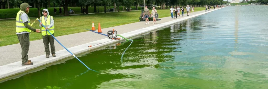 Peeling paint after Trump’s Reflecting Pool renovations leaves analysts aghast